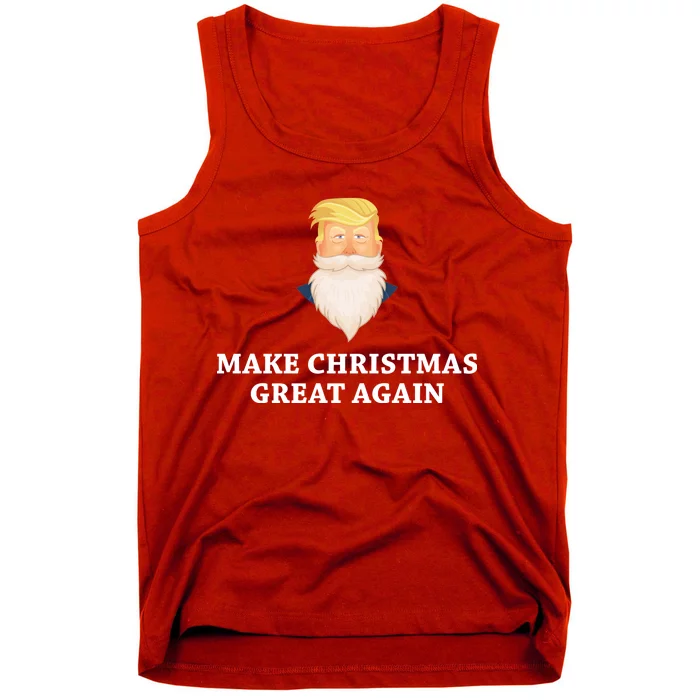 Make Christmas Great Again Santa Beard Trump Tank Top