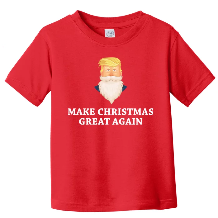 Make Christmas Great Again Santa Beard Trump Toddler T-Shirt