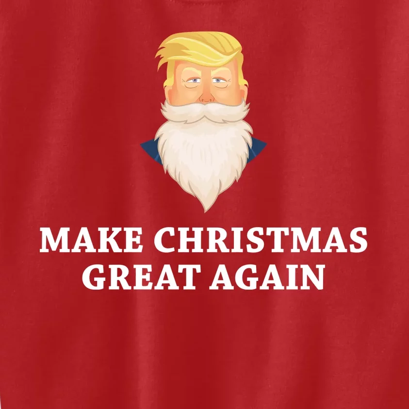 Make Christmas Great Again Santa Beard Trump Kids Sweatshirt