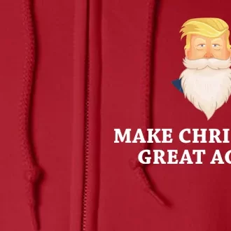 Make Christmas Great Again Santa Beard Trump Full Zip Hoodie