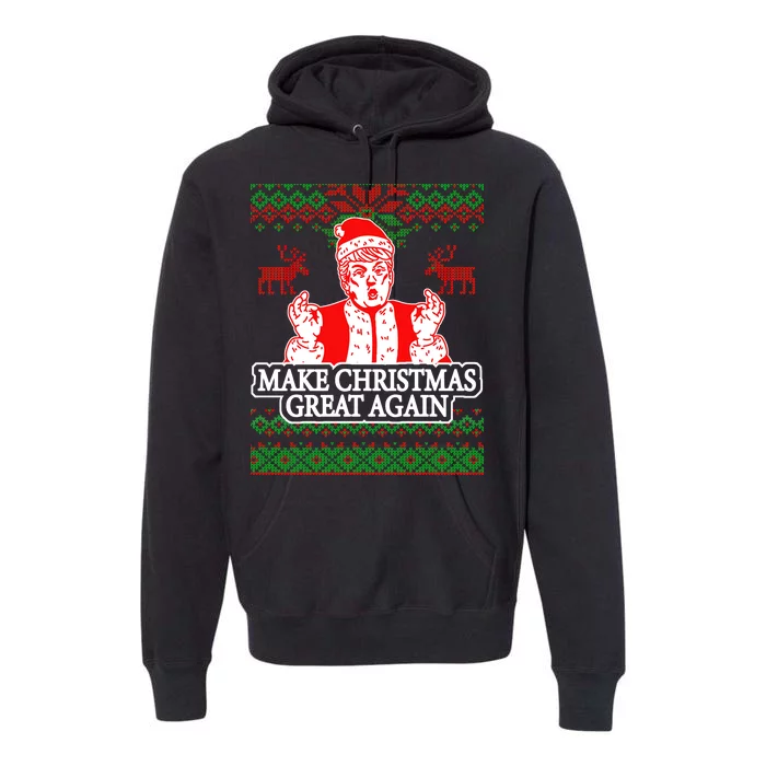 Make Christmas Great Again Santa Trump Ugly Premium Hoodie