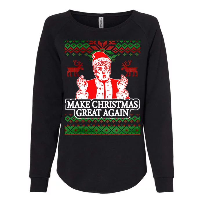 Make Christmas Great Again Santa Trump Ugly Womens California Wash Sweatshirt