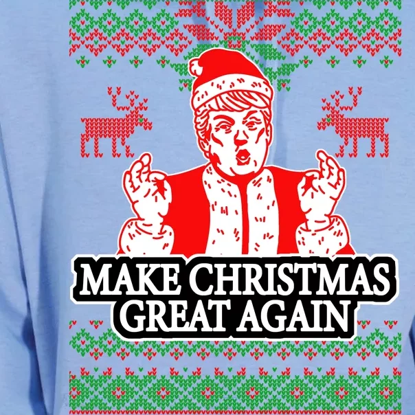 Make Christmas Great Again Santa Trump Ugly Unisex Surf Hoodie