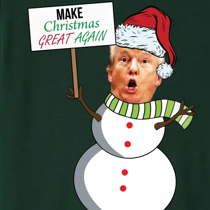 Make Christmas Great Again Trump Snowman ChromaSoft Performance T-Shirt