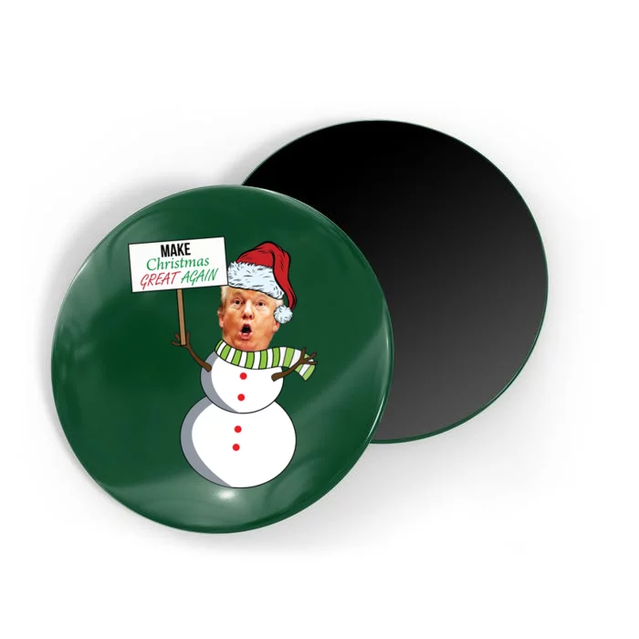 Make Christmas Great Again Trump Snowman Magnet