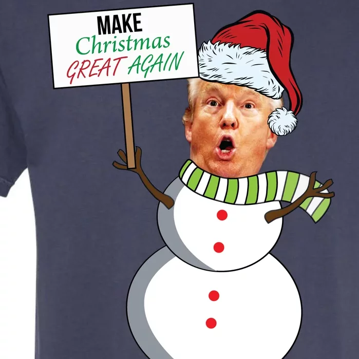 Make Christmas Great Again Trump Snowman Garment-Dyed Heavyweight T-Shirt