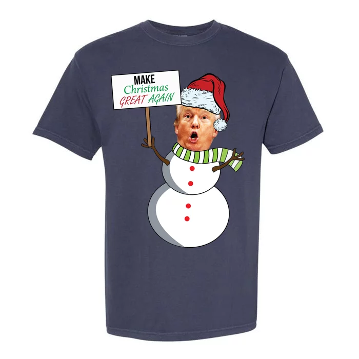 Make Christmas Great Again Trump Snowman Garment-Dyed Heavyweight T-Shirt