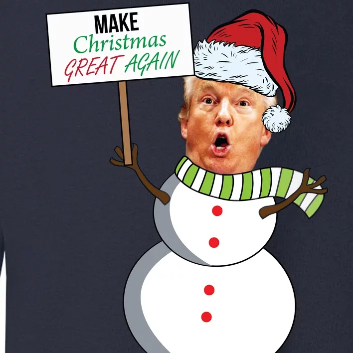 Make Christmas Great Again Trump Snowman Toddler Sweatshirt