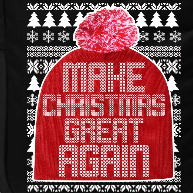 Make Christmas Great Again Ugly Christmas Sweater Design Impact Tech Backpack