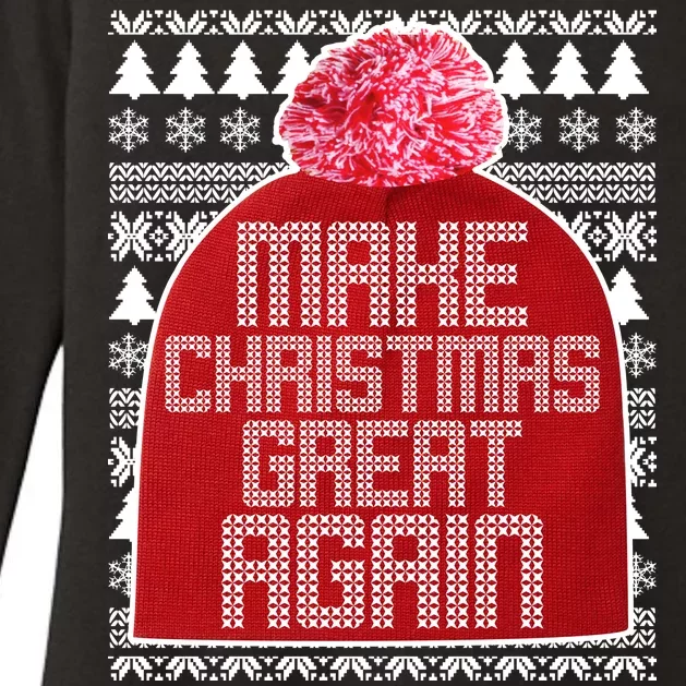 Make Christmas Great Again Ugly Christmas Sweater Design Womens CVC Long Sleeve Shirt