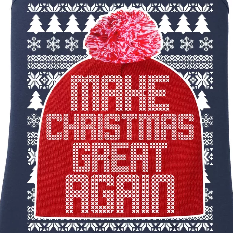 Make Christmas Great Again Ugly Christmas Sweater Design Ladies Essential Tank