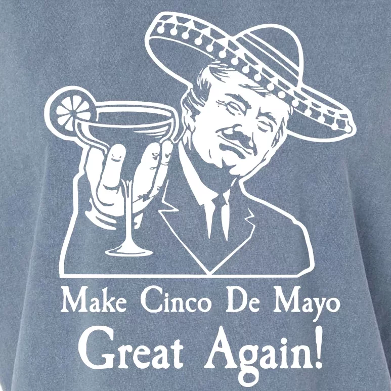 Make Cinco De Mayo Great Again President Donald Trump Garment-Dyed Women's Muscle Tee