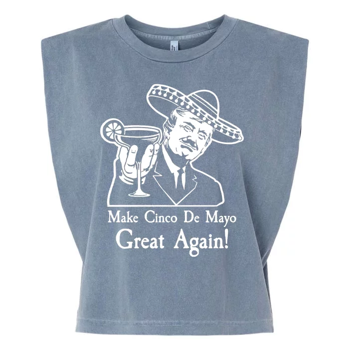 Make Cinco De Mayo Great Again President Donald Trump Garment-Dyed Women's Muscle Tee