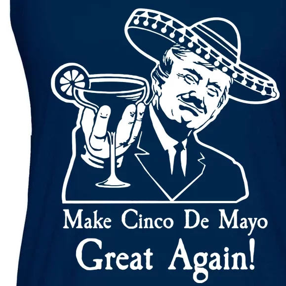 Make Cinco De Mayo Great Again President Donald Trump Ladies Essential Flowy Tank