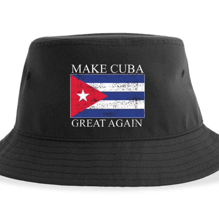 Make Cuba Great Again Cuban Flag Sustainable Bucket Hat