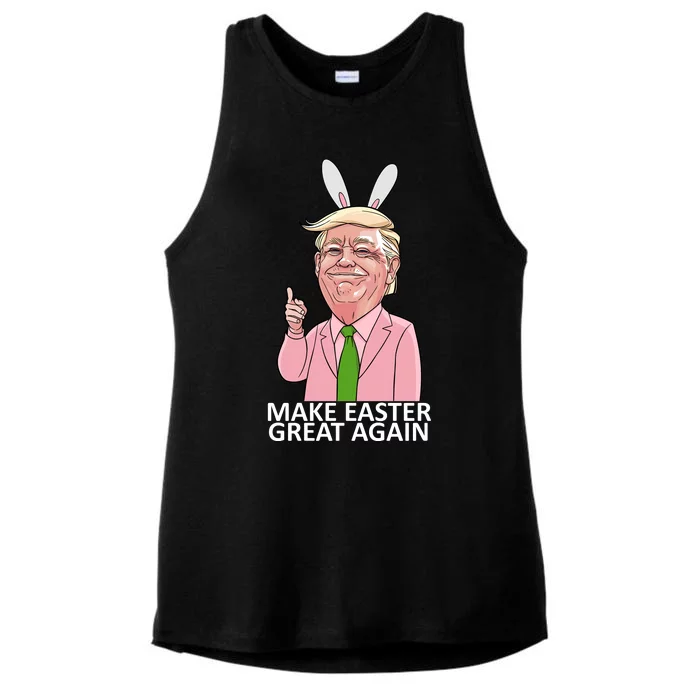 Make Easter Great Again Ladies Tri-Blend Wicking Tank