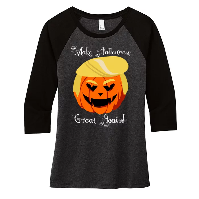 Make Halloween Great Again - Donald Trump Women's Tri-Blend 3/4-Sleeve Raglan Shirt