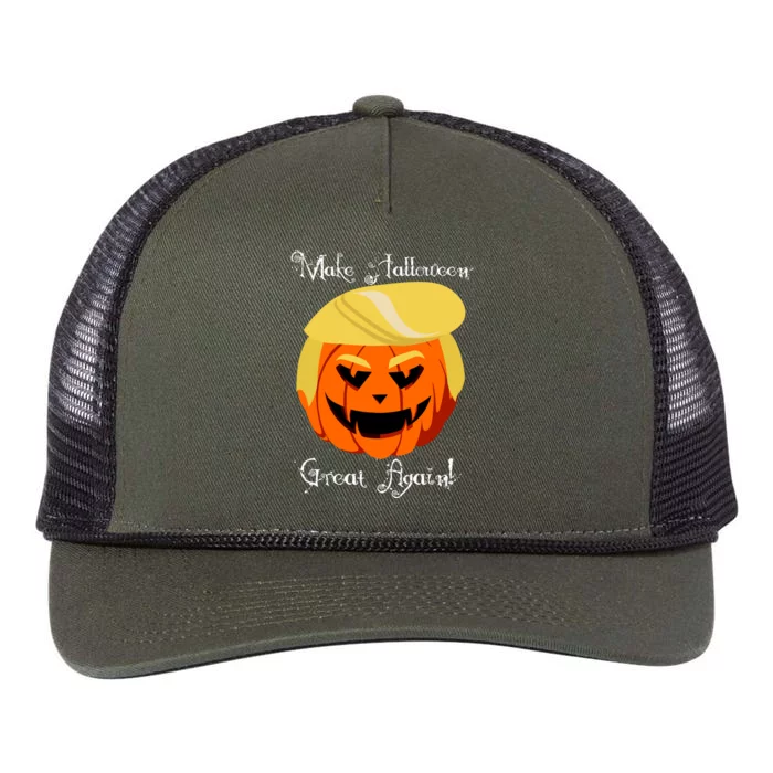 Make Halloween Great Again - Donald Trump Retro Rope Trucker Hat Cap