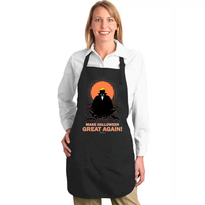 Make Halloween Great Again Trump Full-Length Apron With Pocket