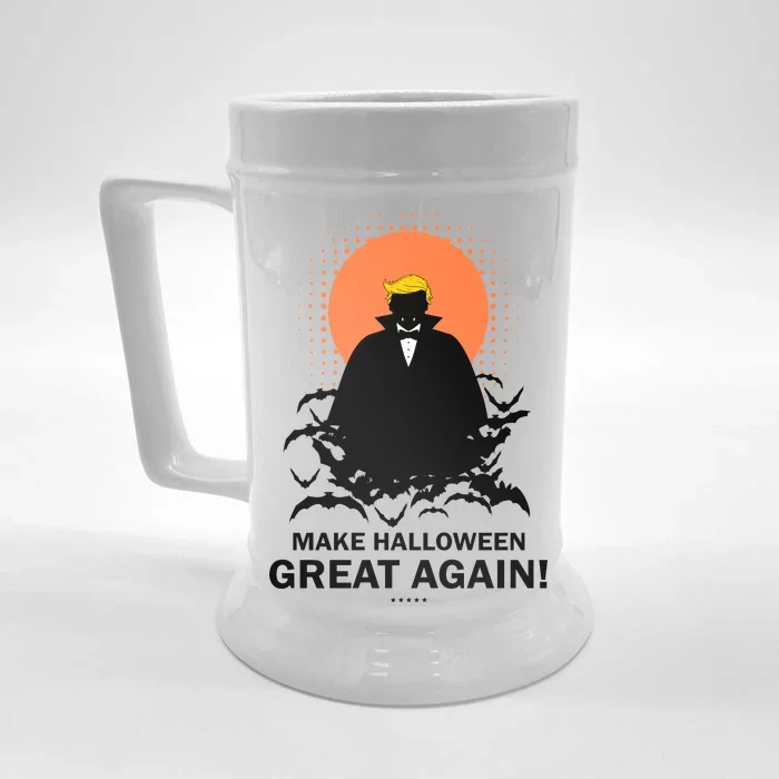 Make Halloween Great Again Trump Front & Back Beer Stein