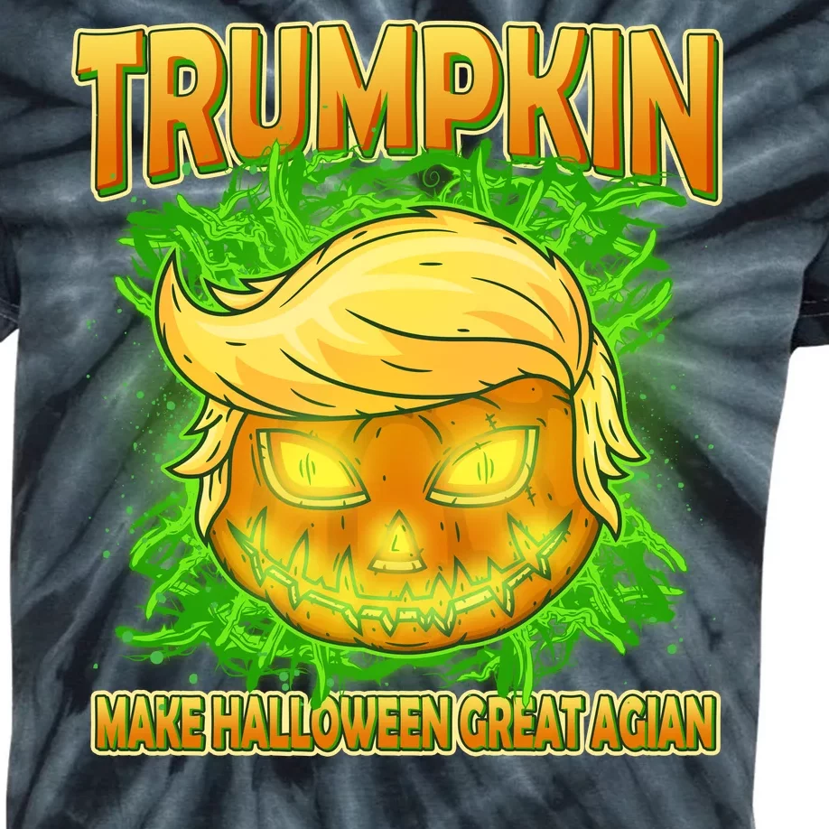 Make Halloween Great Again Trumpkin Kids Tie-Dye T-Shirt