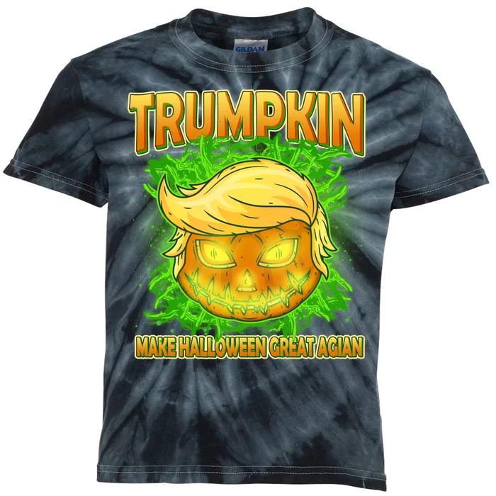 Make Halloween Great Again Trumpkin Kids Tie-Dye T-Shirt