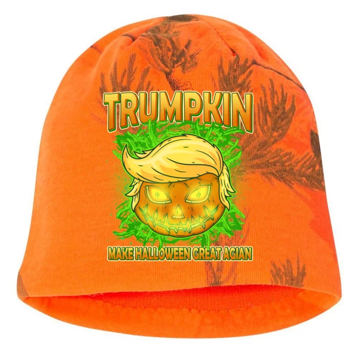 Make Halloween Great Again Trumpkin Kati - Camo Knit Beanie