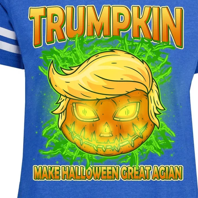 Make Halloween Great Again Trumpkin Enza Ladies Jersey Football T-Shirt