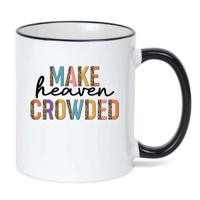 Make Heaven Crowded Leopard Print Pattern Black Color Changing Mug