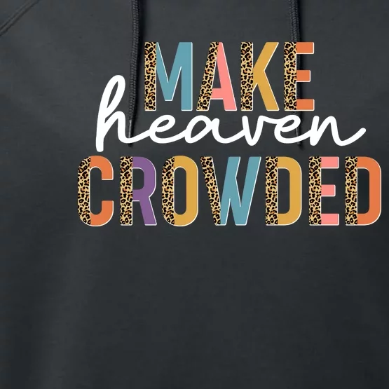 Make Heaven Crowded Leopard Print Pattern Performance Fleece Hoodie