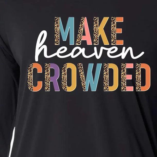 Make Heaven Crowded Leopard Print Pattern Cooling Performance Long Sleeve Crew