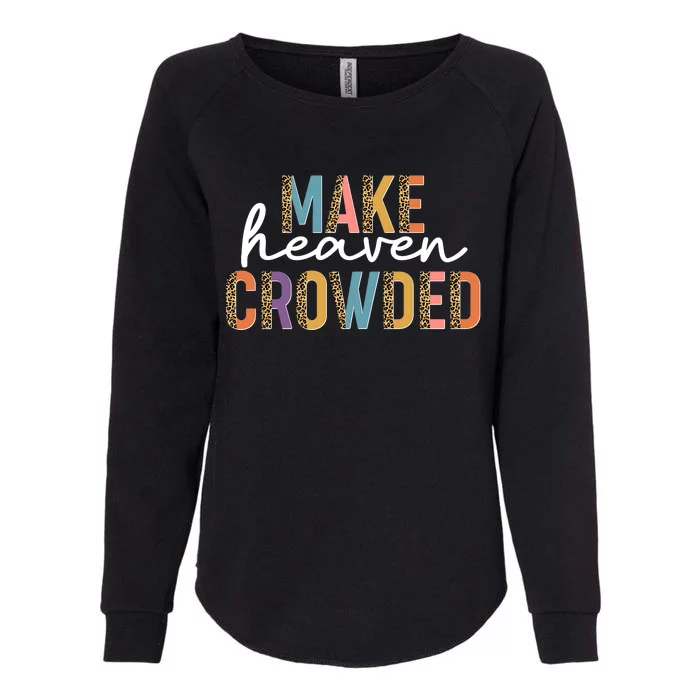 Make Heaven Crowded Leopard Print Pattern Womens California Wash Sweatshirt