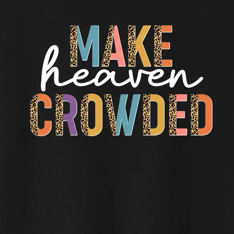 Make Heaven Crowded Leopard Print Pattern Women's Crop Top Tee