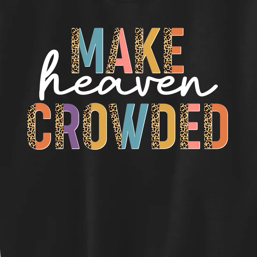 Make Heaven Crowded Leopard Print Pattern Kids Sweatshirt