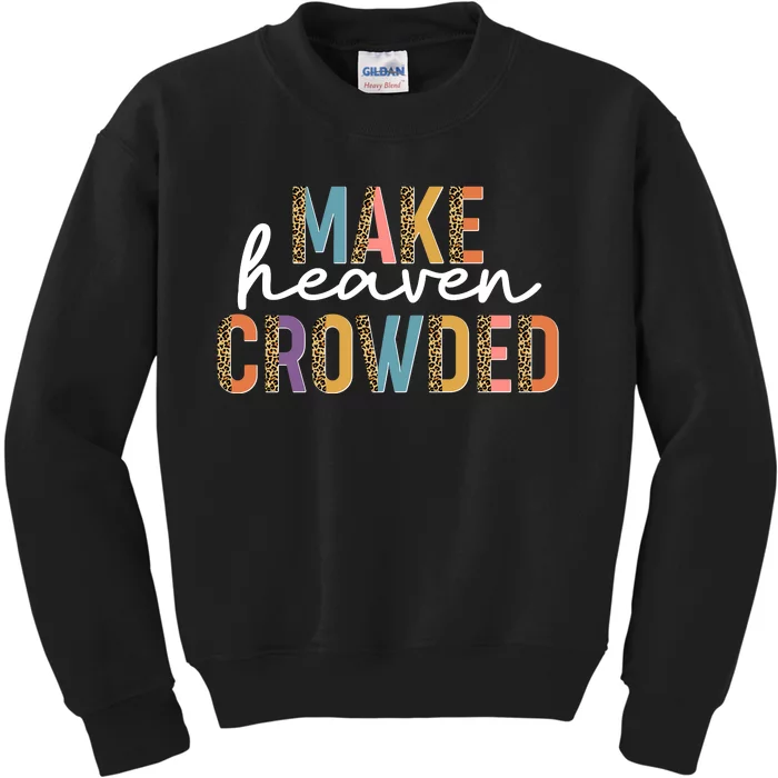 Make Heaven Crowded Leopard Print Pattern Kids Sweatshirt