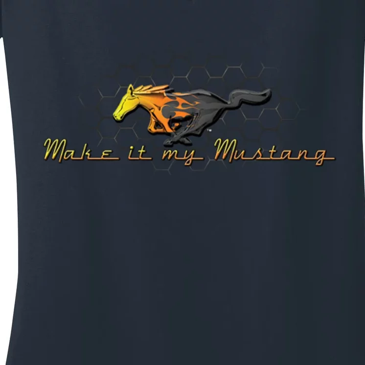 Make It My Mustang Ford Women's V-Neck T-Shirt