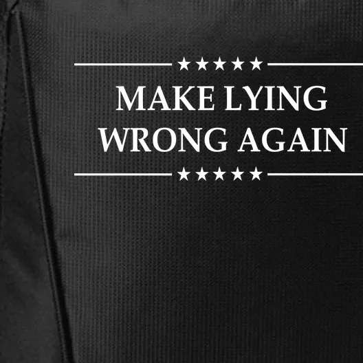 Make Lying Wrong Again Anti Trump City Backpack