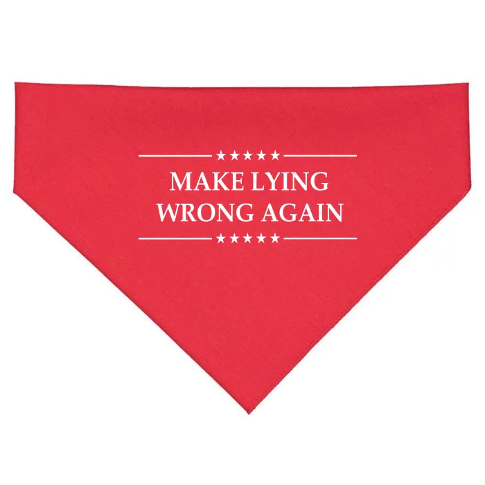 Make Lying Wrong Again Anti Trump USA-Made Doggie Bandana