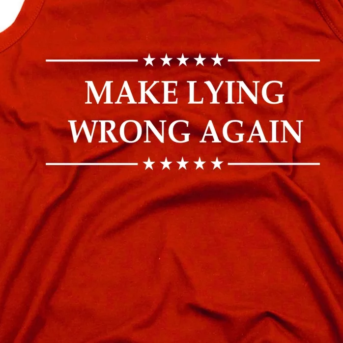 Make Lying Wrong Again Anti Trump Tank Top