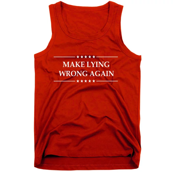 Make Lying Wrong Again Anti Trump Tank Top