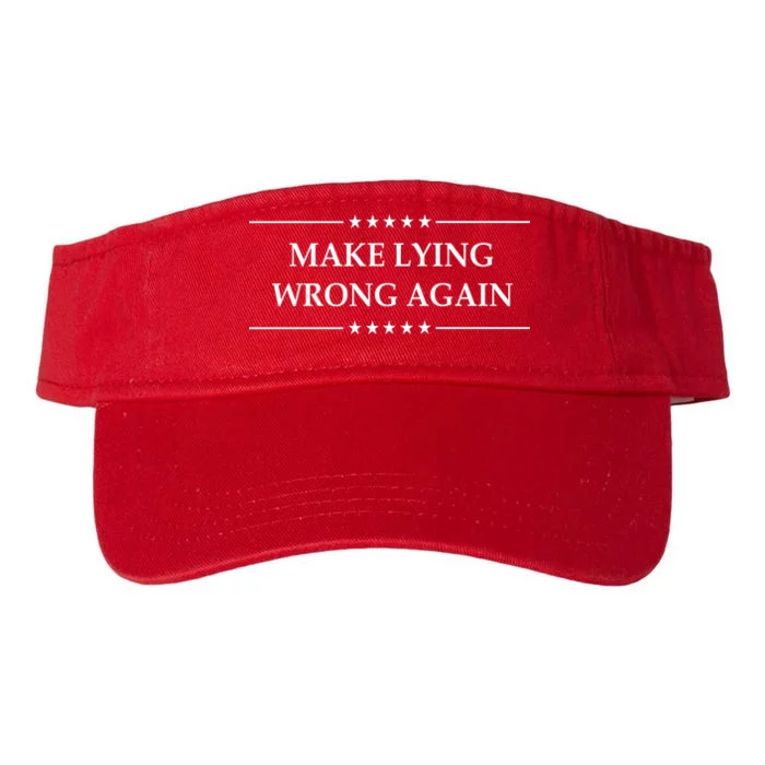 Make Lying Wrong Again Anti Trump Valucap Bio-Washed Visor