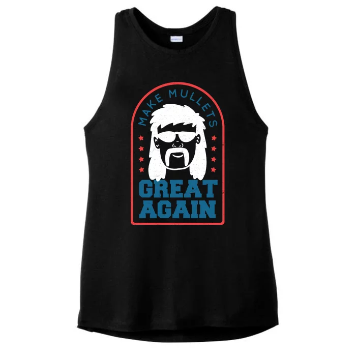 Make Mullets Great Again Ladies Tri-Blend Wicking Tank