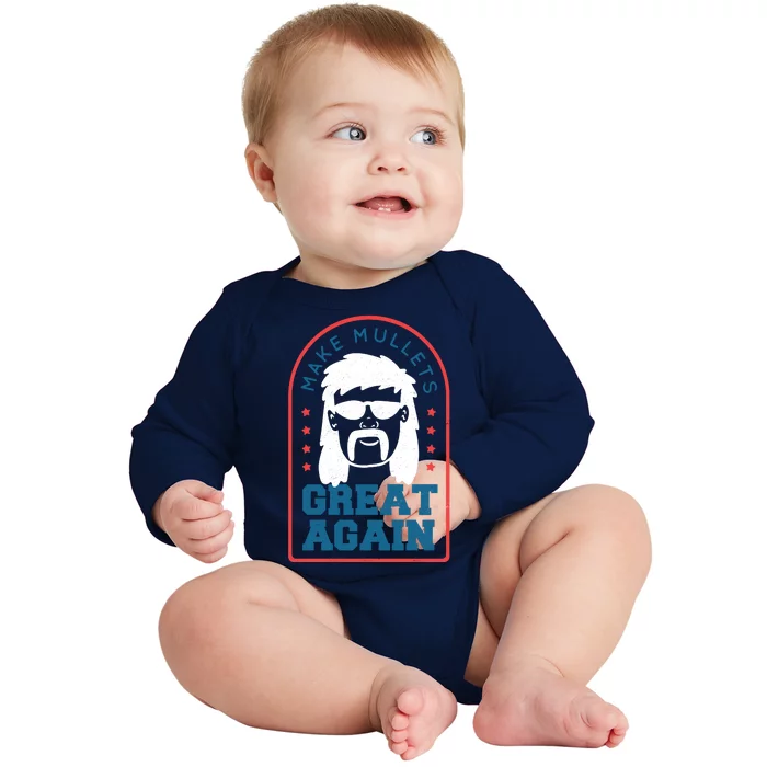 Make Mullets Great Again Baby Long Sleeve Bodysuit