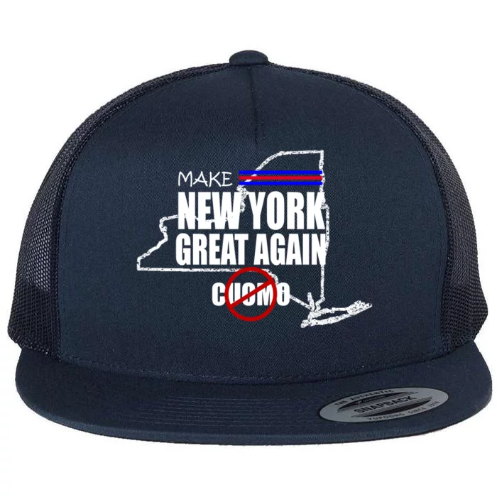 Make New York Great Again No More Cuomo Flat Bill Trucker Hat