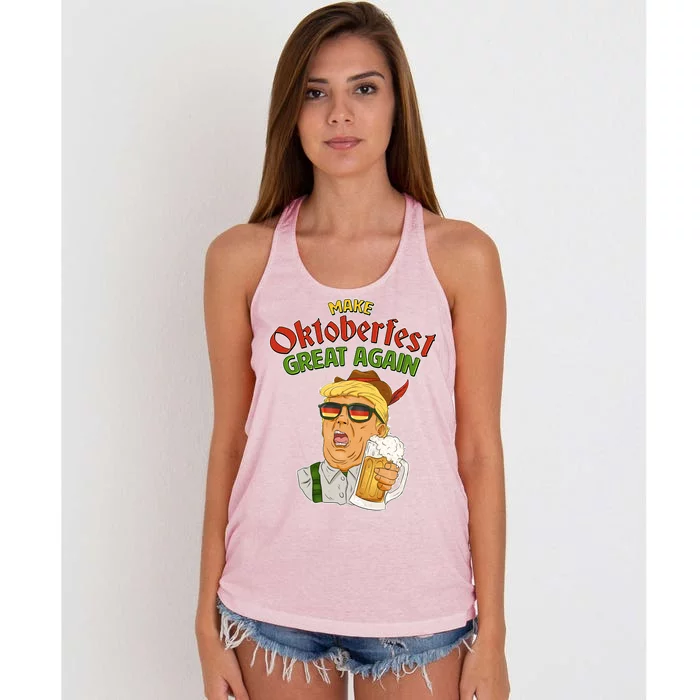 Make Oktoberfest Great Again Women's Knotted Racerback Tank