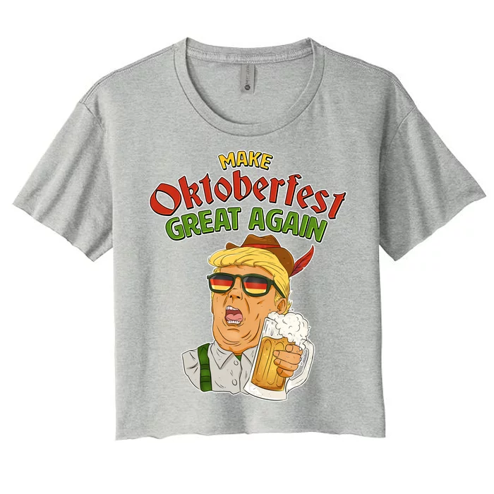 Make Oktoberfest Great Again Women's Crop Top Tee