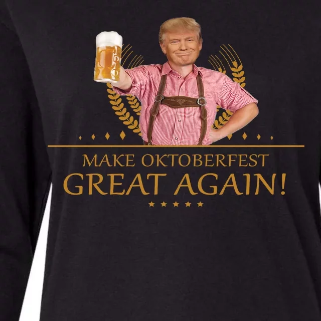 Make Oktoberfest Great Again Donald Trump Womens Cotton Relaxed Long Sleeve T-Shirt