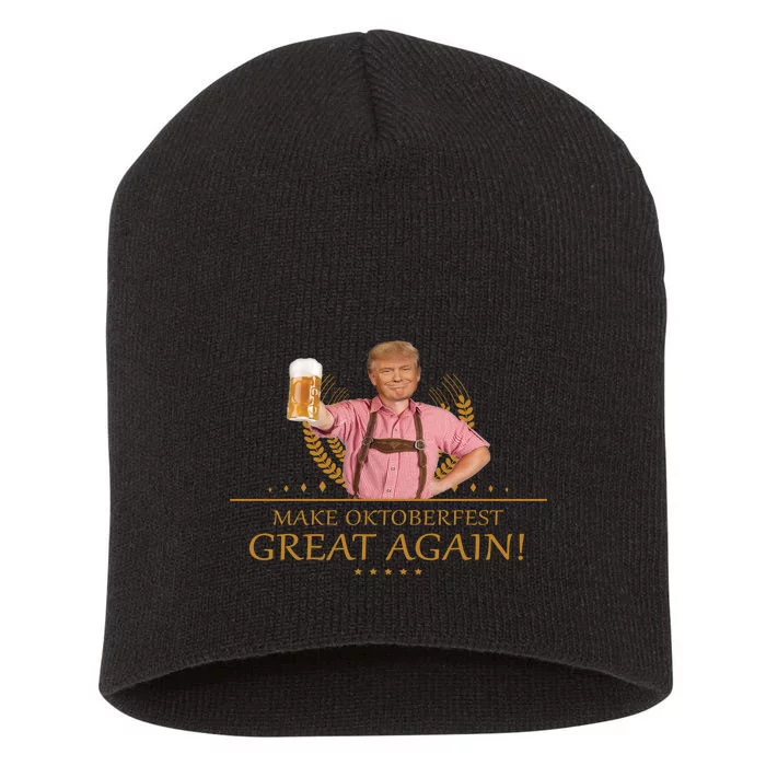 Make Oktoberfest Great Again Donald Trump Short Acrylic Beanie