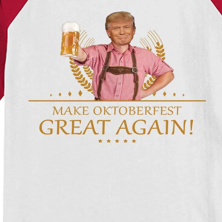 Make Oktoberfest Great Again Donald Trump Kids Colorblock Raglan Jersey