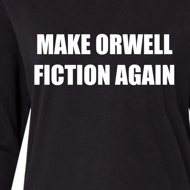 Make Orwell Fiction Again Womens Cotton Relaxed Long Sleeve T-Shirt